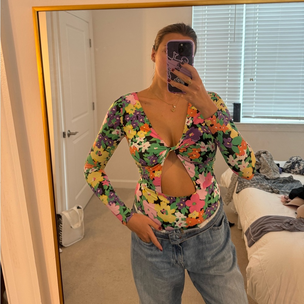 Revolve floral body suit